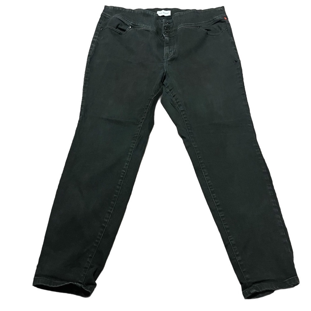 Lane Bryant Black Straight Leg Jeans Plus Size 20 Tummy Control Classic Slimming